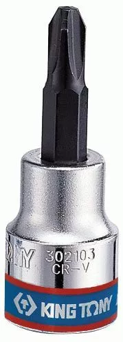 Насадка (бита) торцевая 3/8", Phillips, PH2, L = 50 мм KING TONY 302102