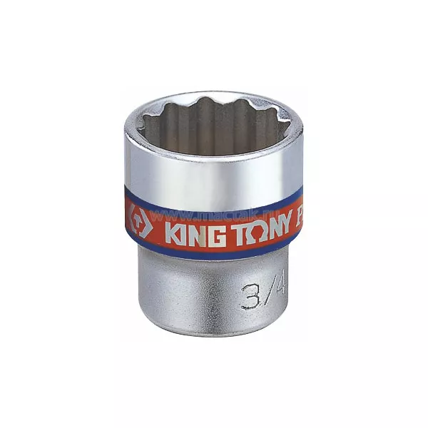 Головка торцевая стандартная двенадцатигранная 3/8", 9/16", дюймовая KING TONY 333018S