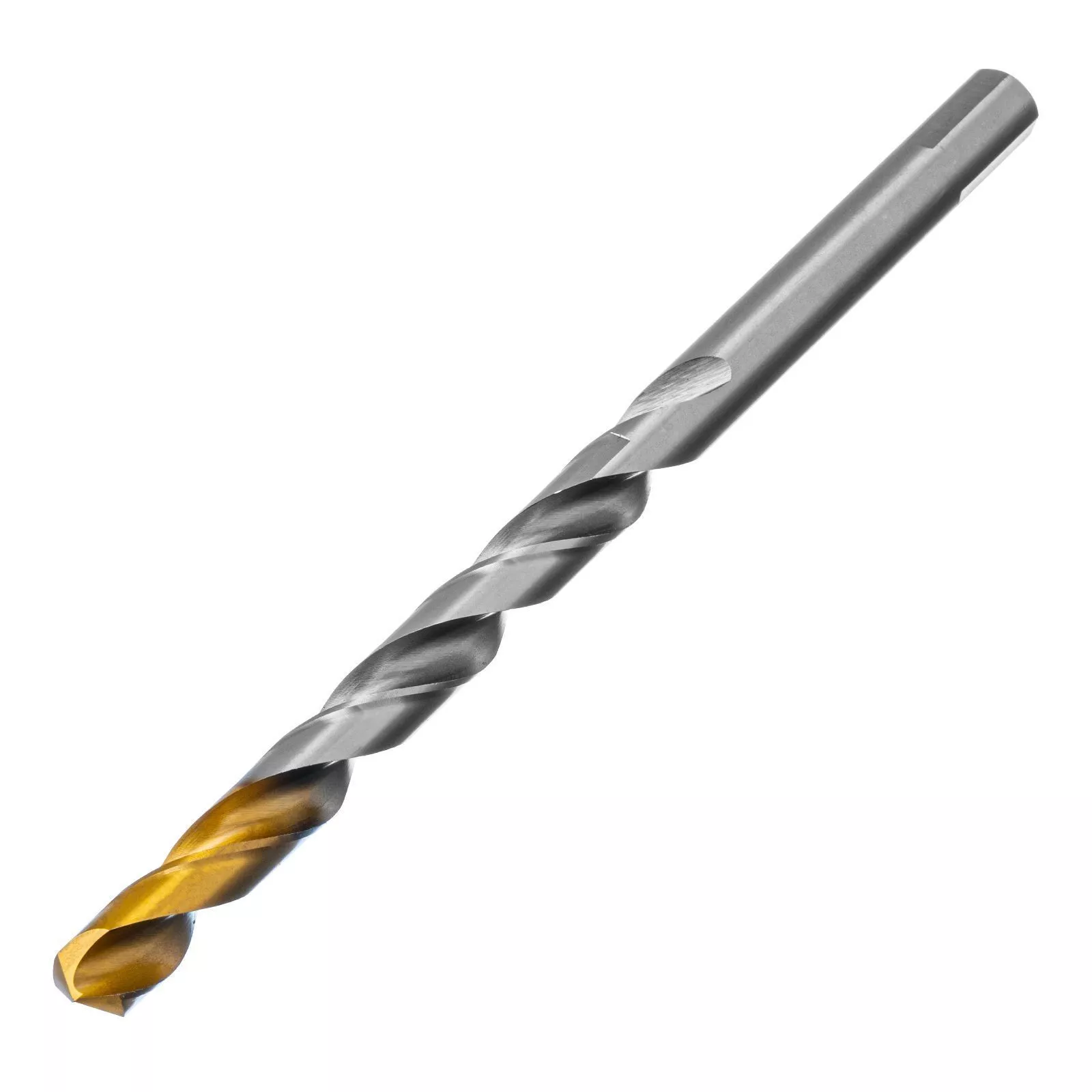 Сверло спиральное по металлу 12 x 205 мм, Р6М5, Golden Tip, удлиненное Denzel