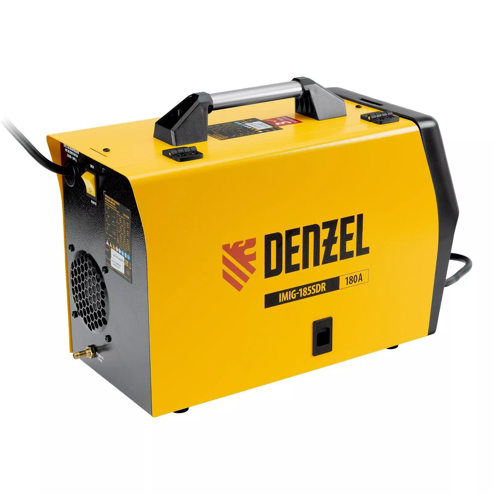 Аппарат инвертор. полуавтомат. cварки IMIG-185SDR, 180 А, ПВ 60%, катушка 5 кг Denzel