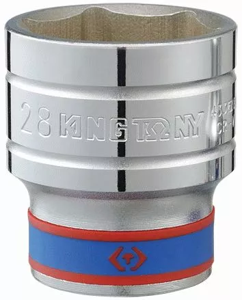 Головка торцевая стандартная шестигранная 1/2", 28 мм KING TONY 433528M