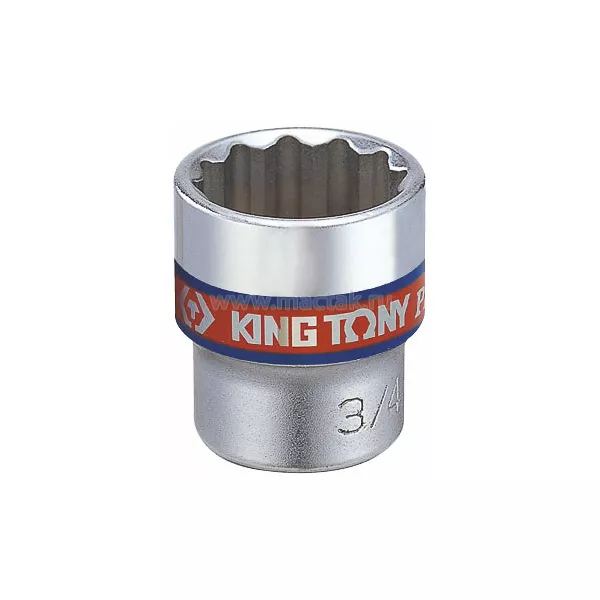 Головка торцевая стандартная двенадцатигранная 3/8", 13/16", дюймовая KING TONY 333026S
