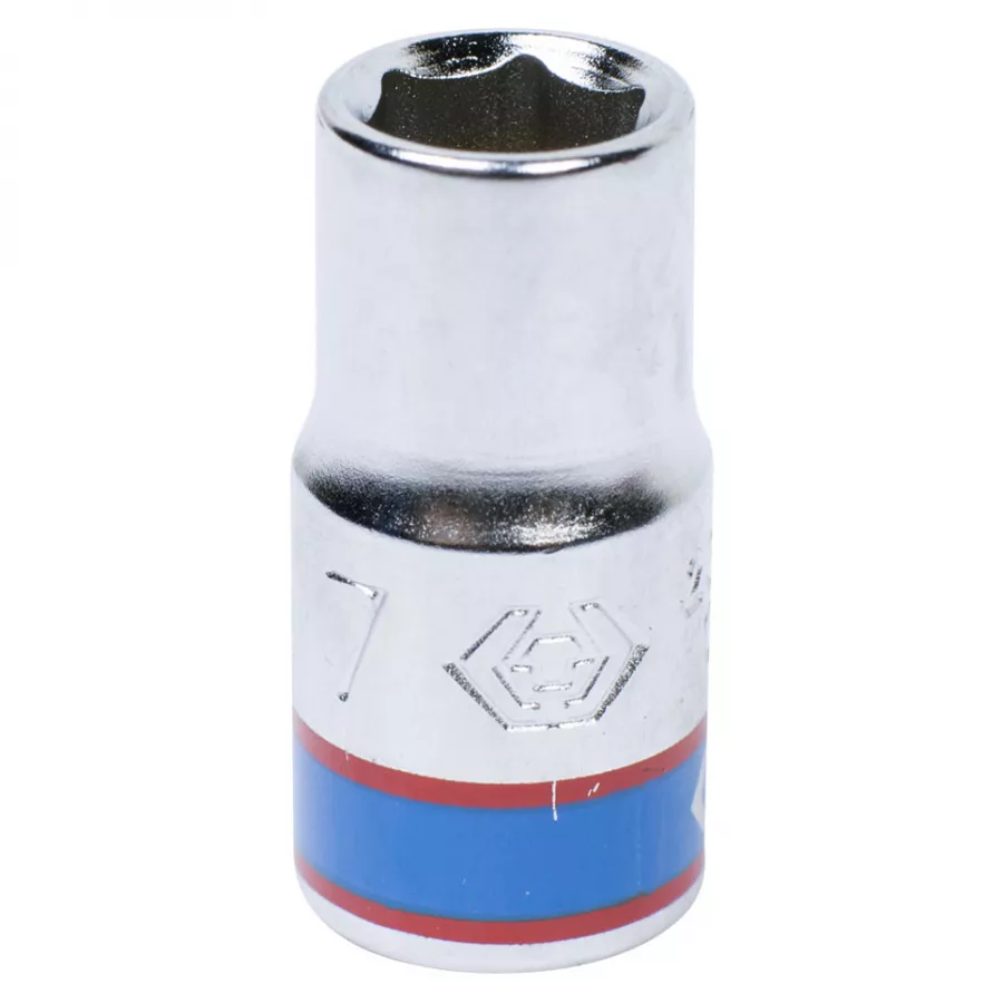 Головка торцевая стандартная шестигранная 1/4", 7 мм KING TONY 233507M