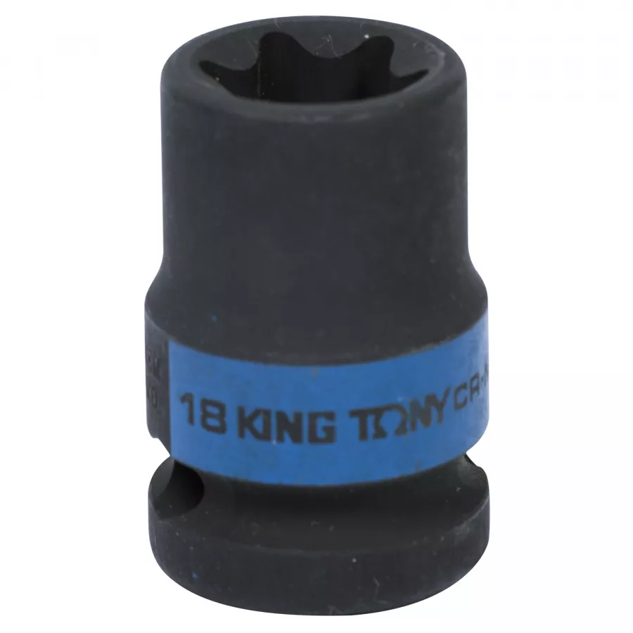 Головка торцевая ударная TORX Е-стандарт 1/2", E18, L = 38 мм KING TONY 457518M