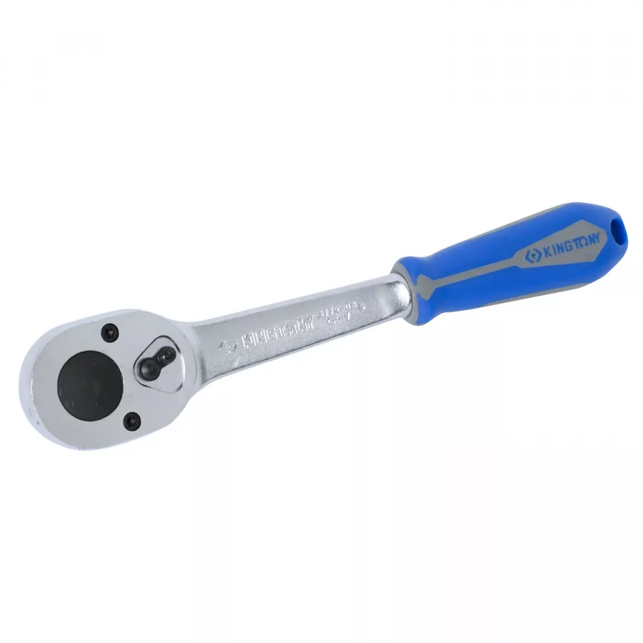 Трещотка 3/8", 200 мм, 32 зубца, флажковая, фиксатор KING TONY 3779-08G