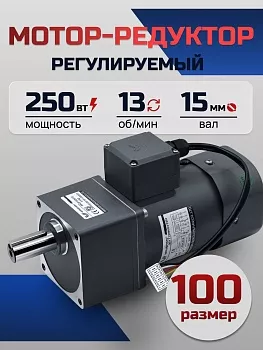 Регулируемый мотор-редуктор 100YT250WGV22H/100GF100H 250 Вт 13 об/мин 220 В