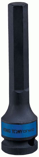 Насадка (бита) ударная торцевая 1/2", HEX, 8 мм, L = 100 мм KING TONY 406508M