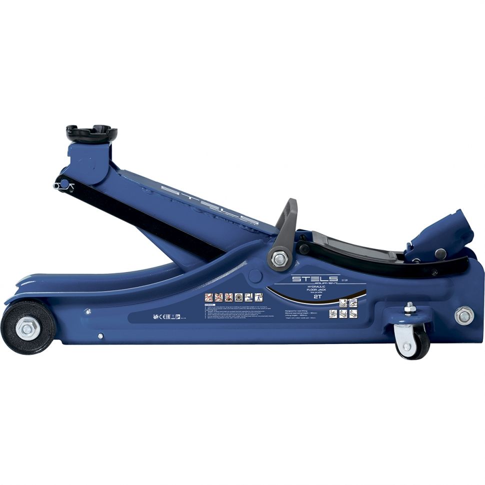 Домкрат гидравлический подкатной, 2т Low Profile, 80-380 мм Stels