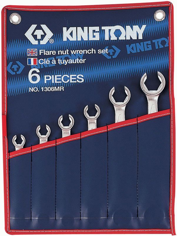 Набор разрезных ключей, 8-22 мм, 6 предметов KING TONY 1306MR
