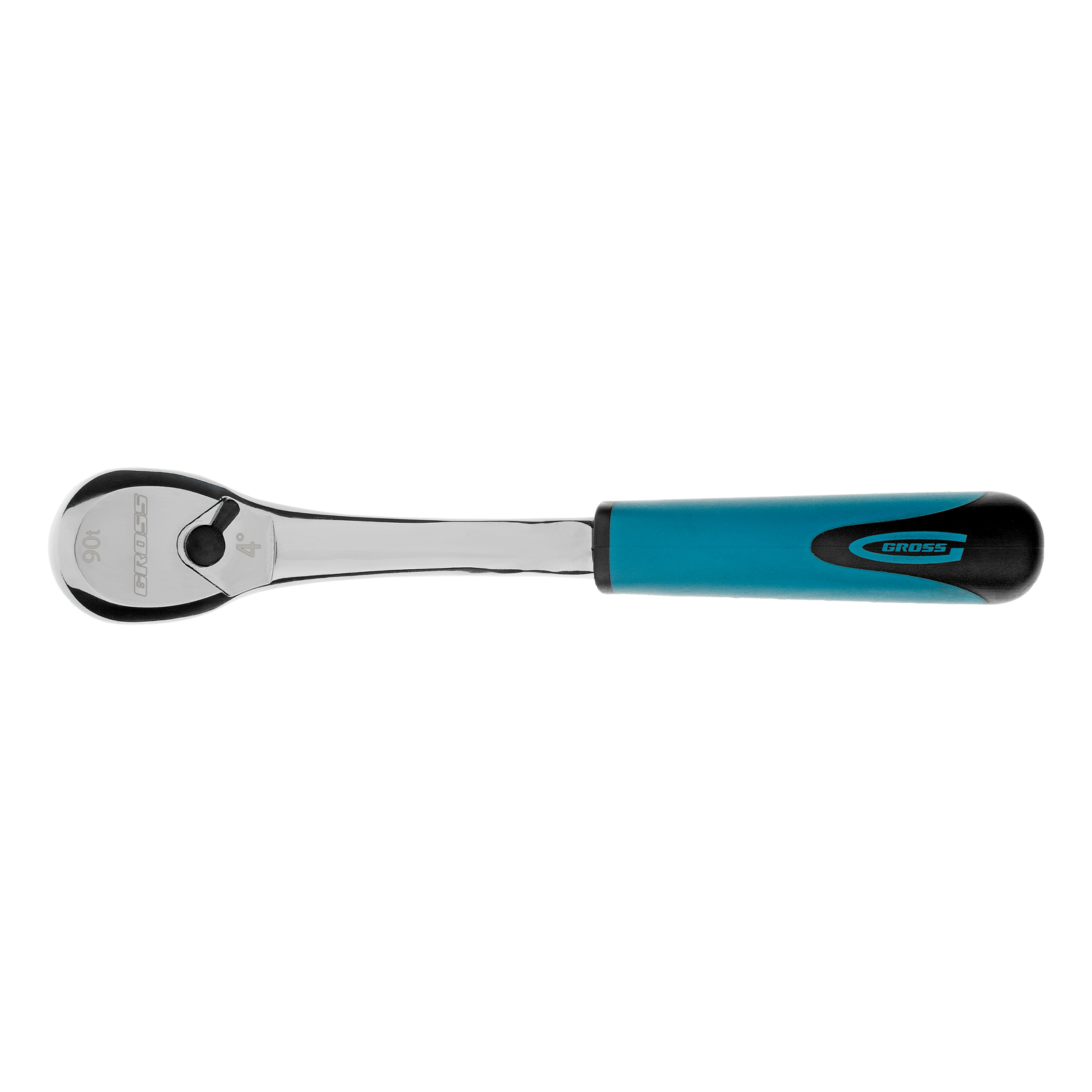 Ключ-трещотка 3/8", CrV, 90 зубьев, усиленный, хром Gross