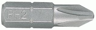 Вставка (бита) торцевая 1/4", Phillips, PH2, L = 25 мм KING TONY 102502P