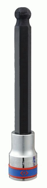 Насадка (бита) торцевая 1/2", Hex, 6 мм, L = 140 мм, с шаровым окончанием KING TONY 40D006