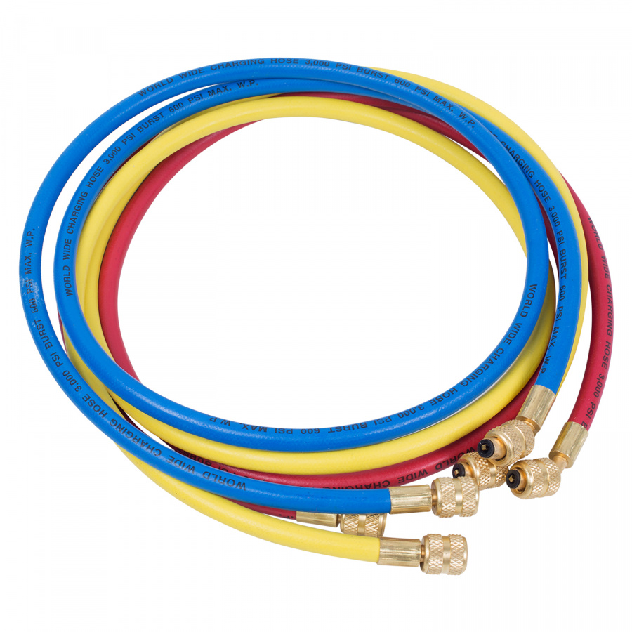 Шланг заправочный для фреона 1/4"SAE х1/4"SAE, 0,9 м МАСТАК 105-61010