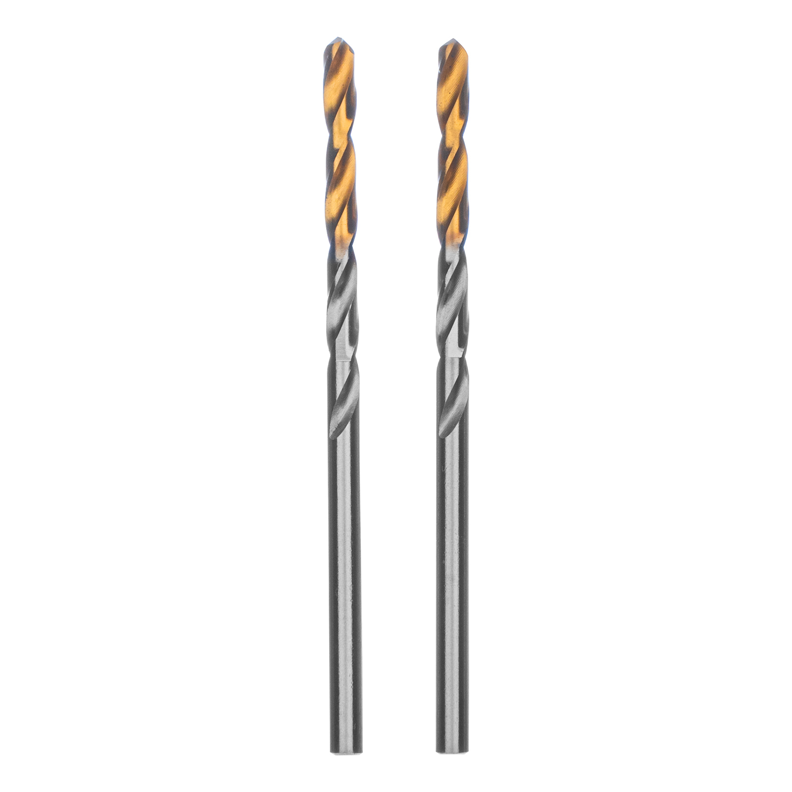 Сверло спиральное по металлу 3,2 x 65 мм, Р6М5, Golden Tip , 2шт. Denzel