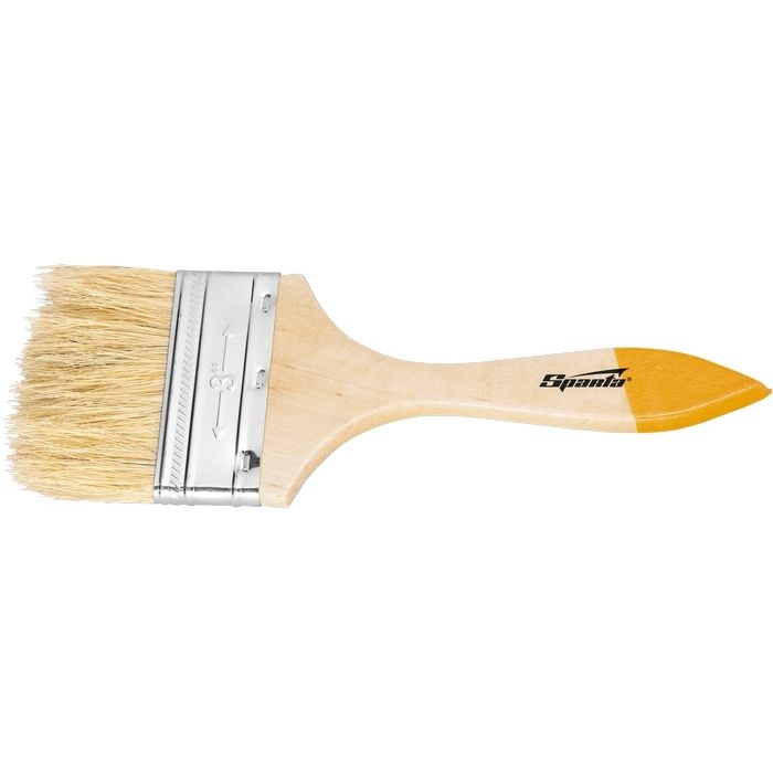 Кисть плоская Slimline 3" (75 мм), натуральная щетина, деревянная ручка Sparta