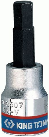 Насадка (бита) торцевая 3/8", Hex, 7 мм, L = 50 мм KING TONY 302507