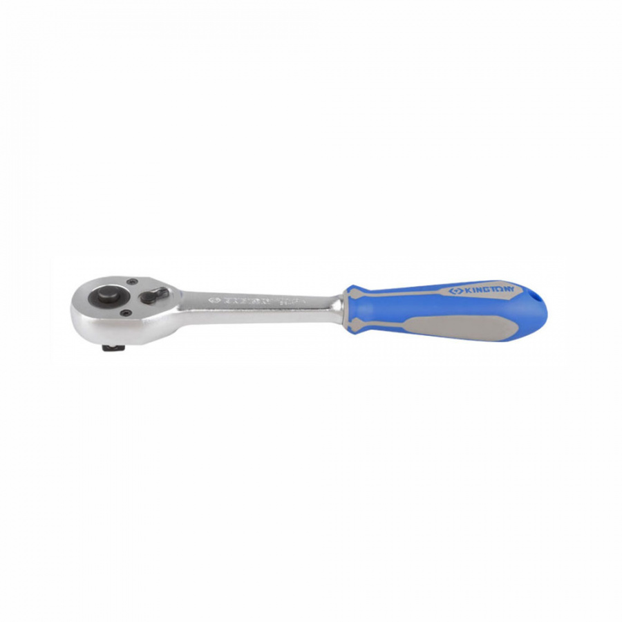 Трещотка 1/2", 262 мм, 32 зубца, флажковая с кнопкой KING TONY 4771-10GR