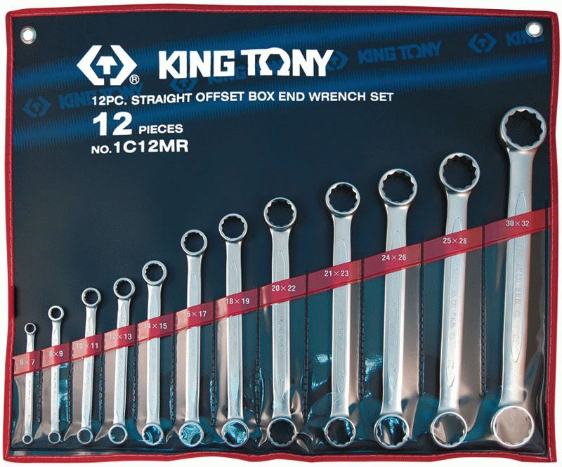 Набор накидных ключей, 6-32 мм 12 предметов KING TONY 1C12MR