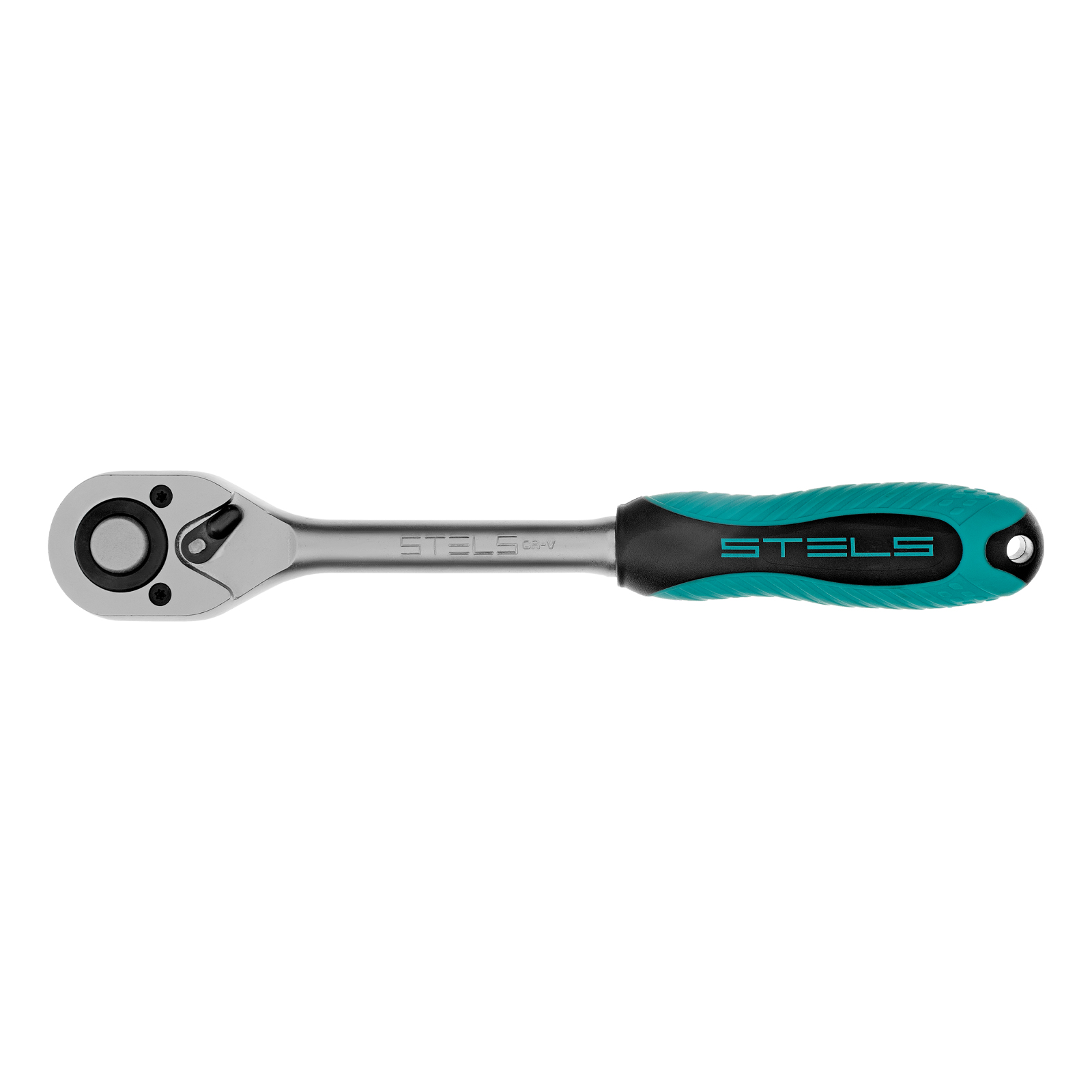 Ключ-трещотка 1/2", CrV, 72 зуба, с быстрым сбросом, матовый хром Stels