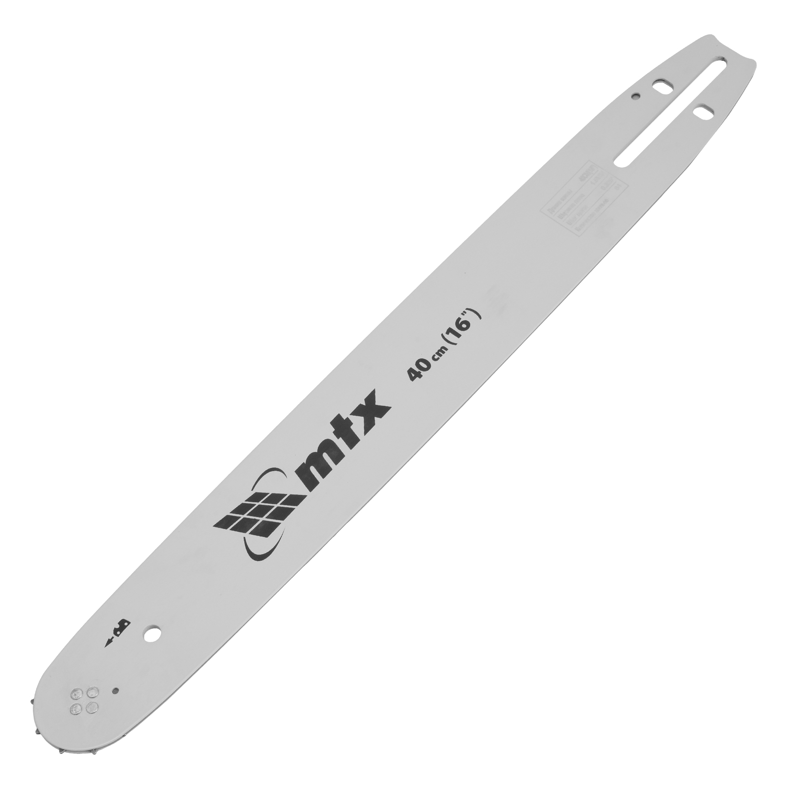 Шина для бензопилы, длина 40 см (16"), шаг 0,325", паз 1,5 мм, 64 звена// MTX