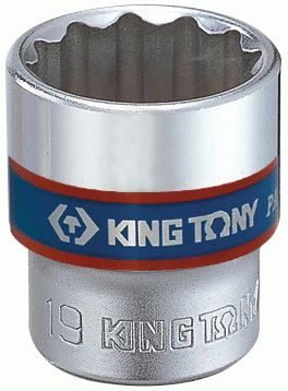 Головка торцевая стандартная двенадцатигранная 3/8", 19 мм KING TONY 333019M